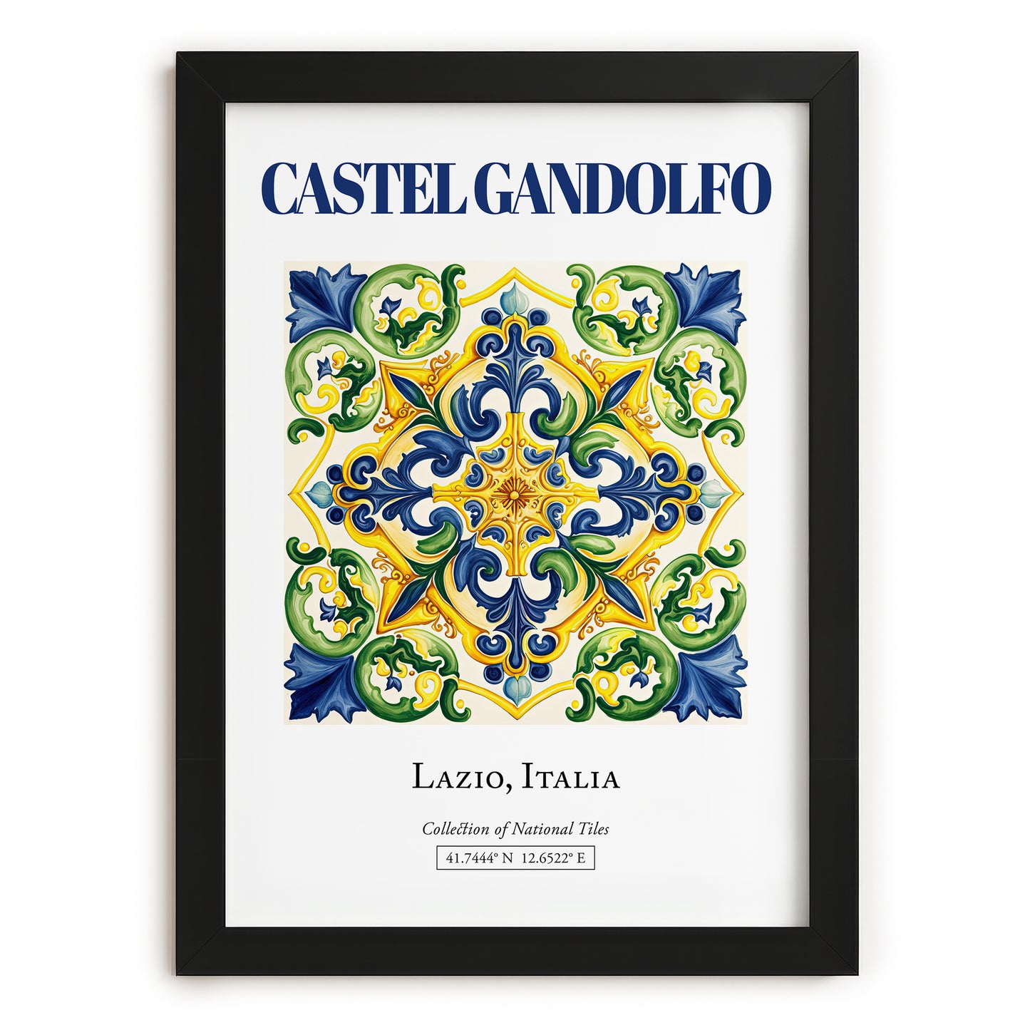 Castel Gandolfo, Italy – Travel Print, in sleek black frame