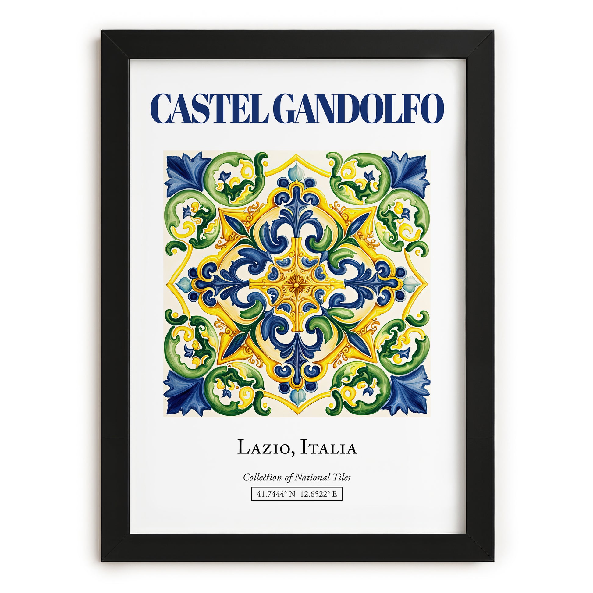 Castel Gandolfo, Italy – Travel Print, in sleek black frame