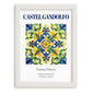Castel Gandolfo, Italy – Travel Print, placed in minimal white frame
