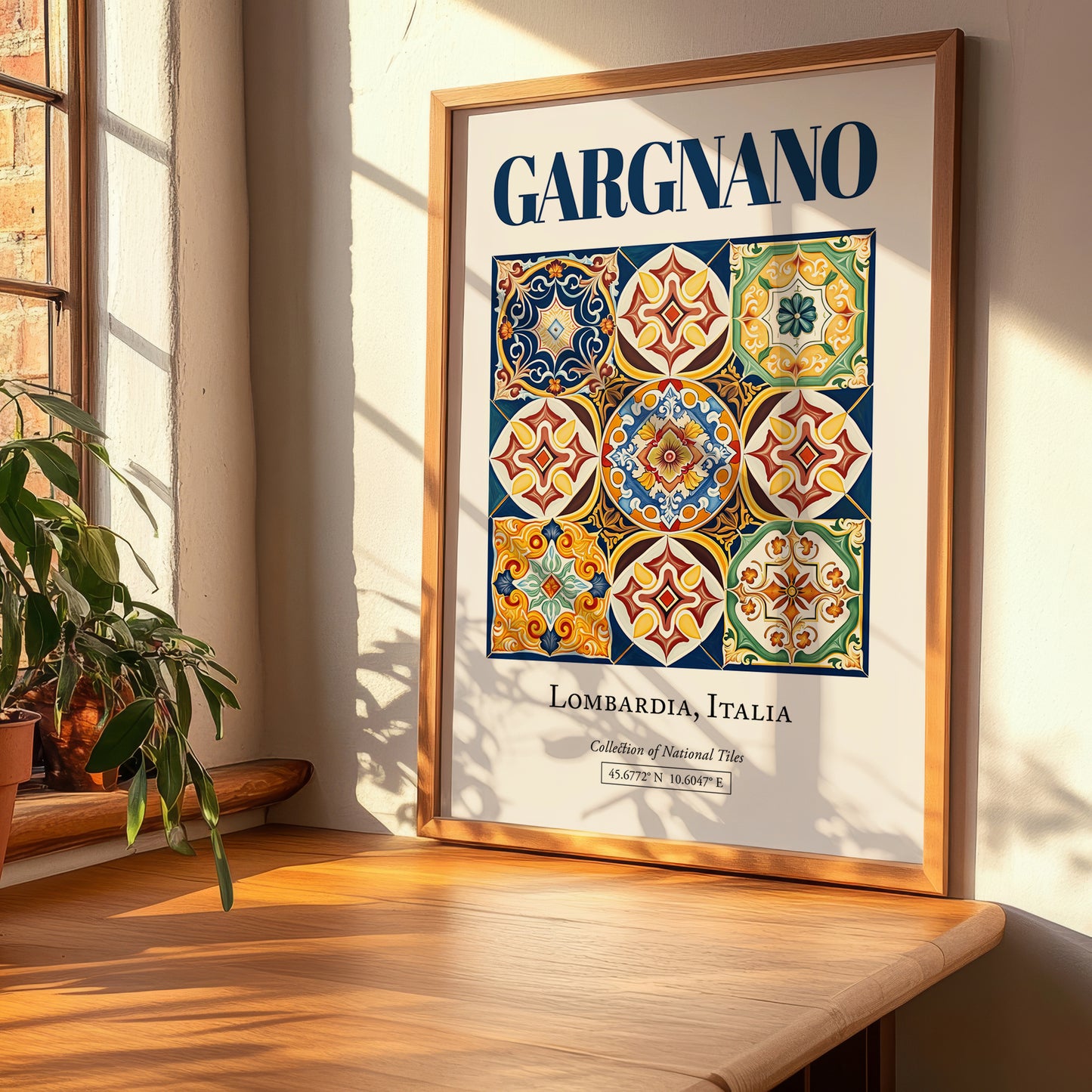 Gargnano, Italy – Travel Poster, clean layout with no caption