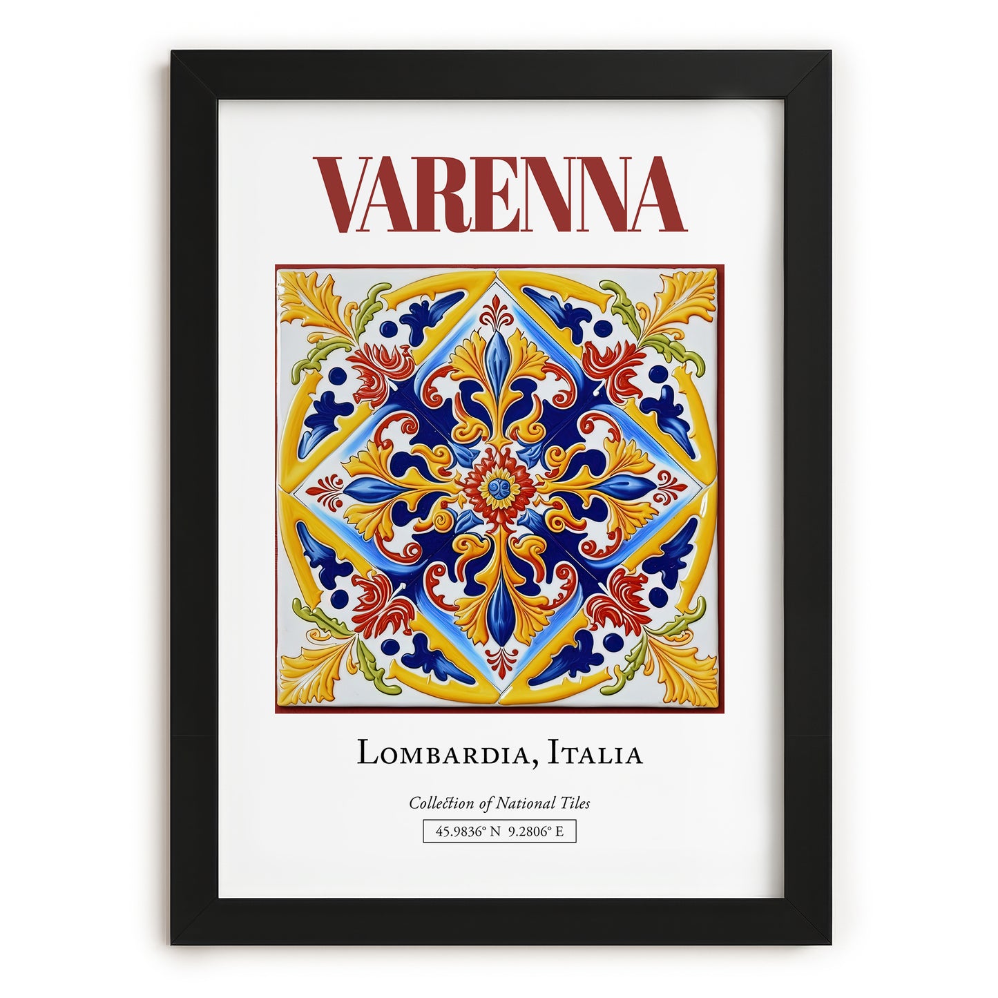 Varenna, Italy – Travel Print, in sleek black frame