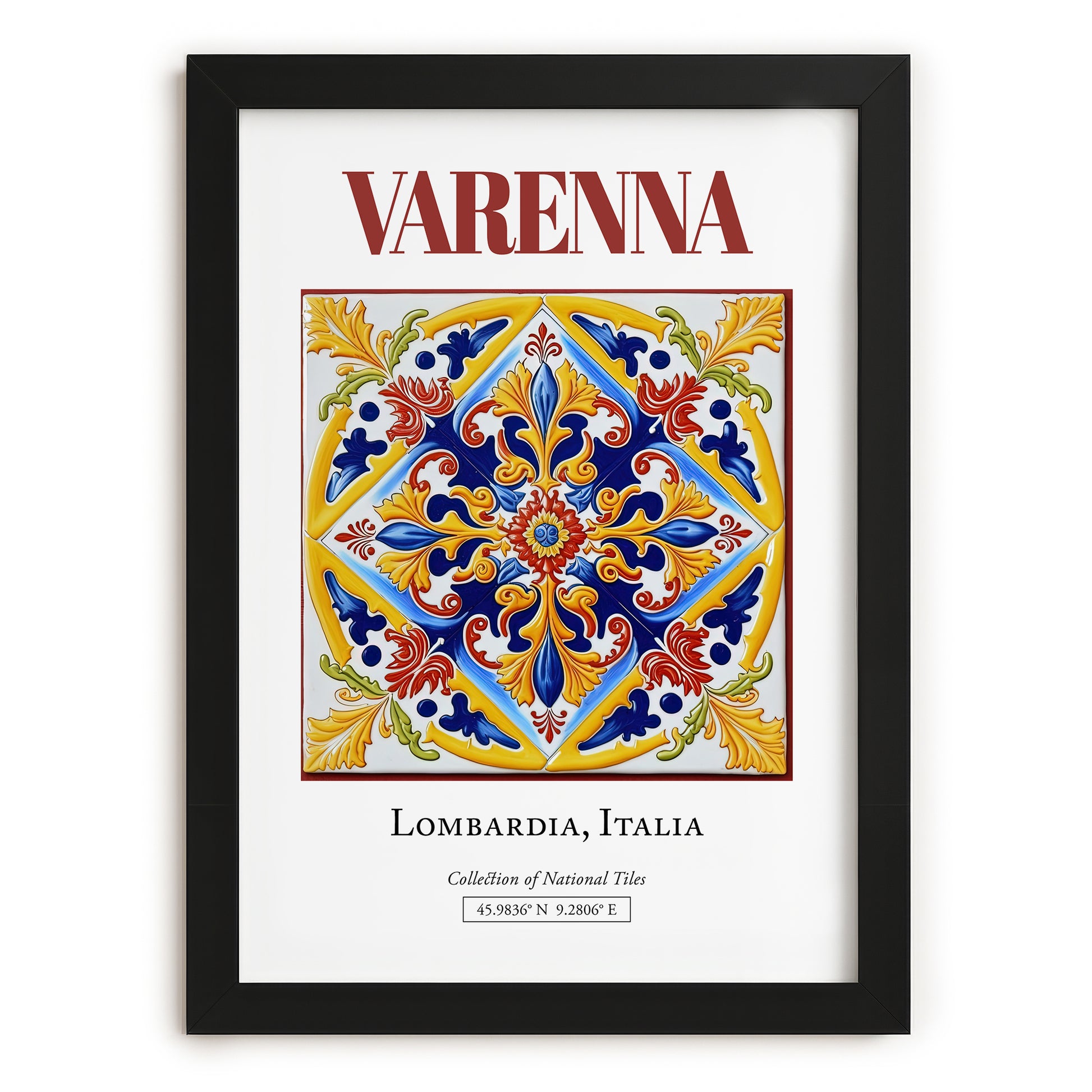 Varenna, Italy – Travel Print, in sleek black frame