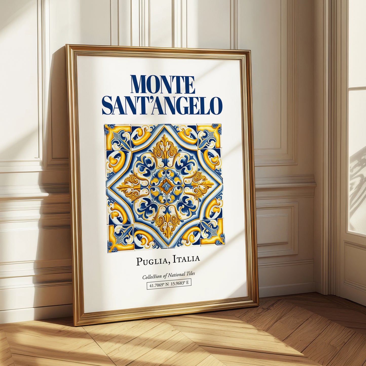 Monte Sant'Angelo, Italy – Travel Poster, styled in a charming Paris street view