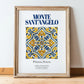 Monte Sant'Angelo, Italy – Travel Poster, in wooden frame leaning on the floor