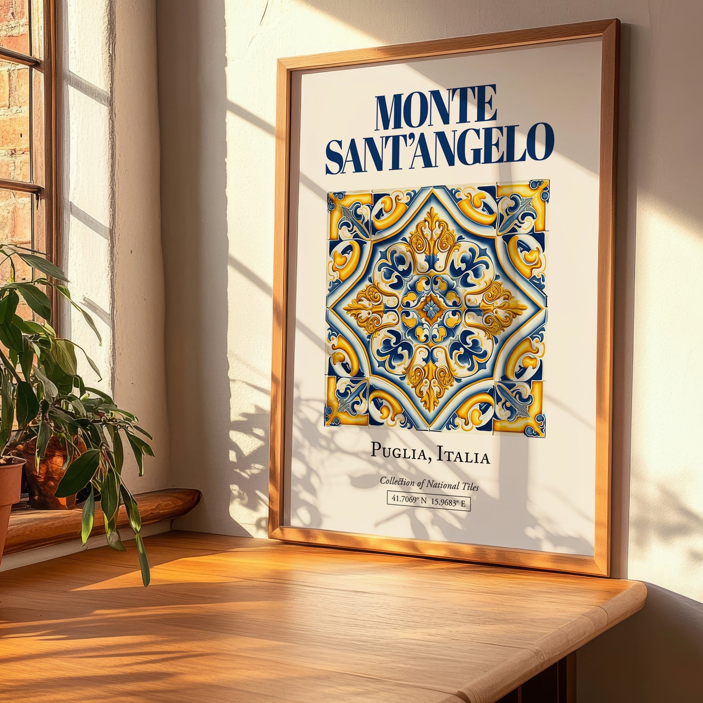 Monte Sant'Angelo, Italy – Travel Poster, clean layout with no caption