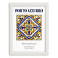 Porto Azzurro, Italy – Travel Poster, placed in minimal white frame