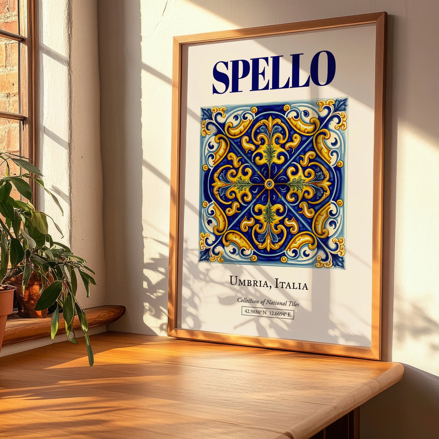 Spello, Italy – Country Culture Poster, clean layout with no caption