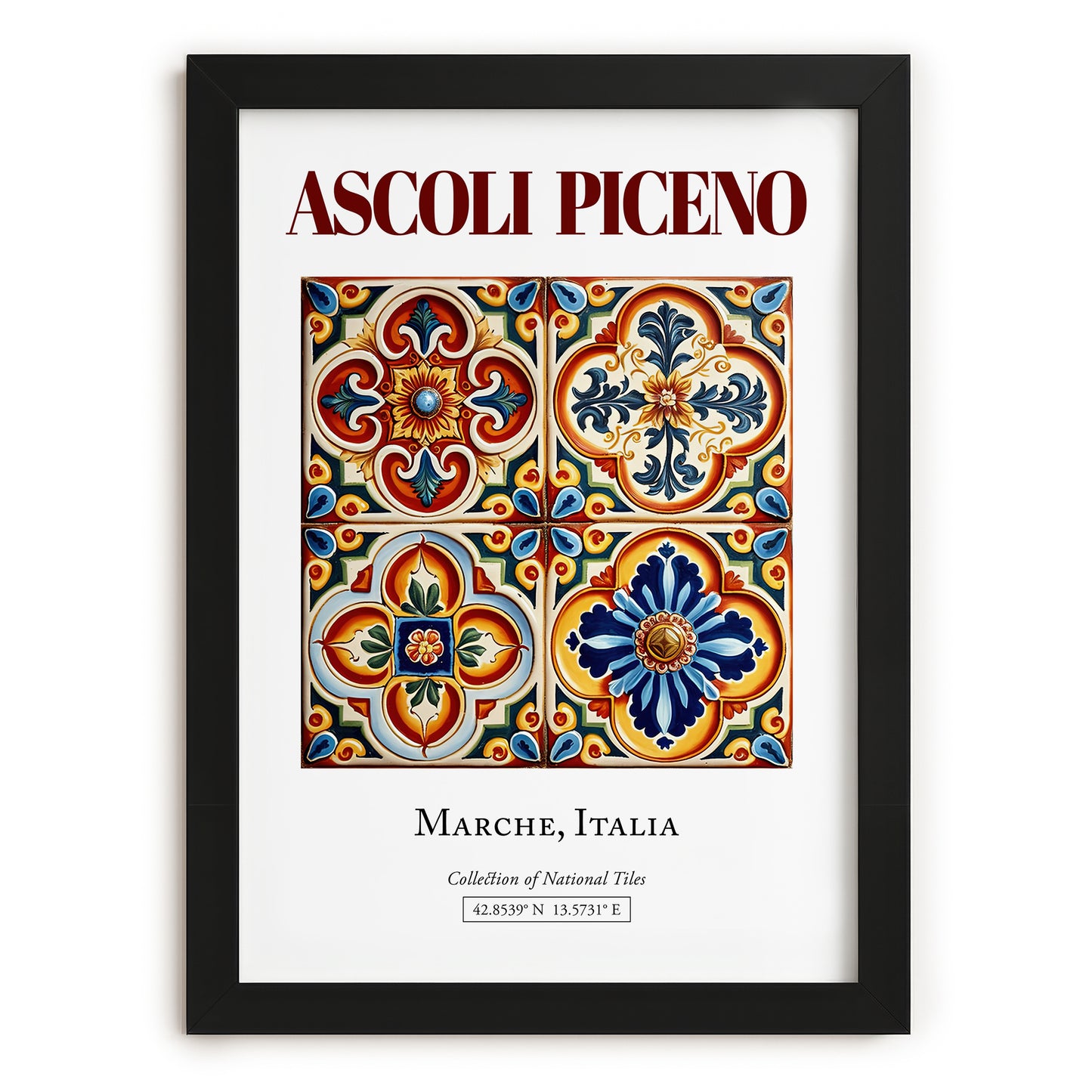 Ascoli Piceno, Italy – Travel Wall Art, in sleek black frame