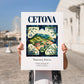 Cetona, Italy – Travel Print, no-text version framed in wood
