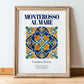 Monterosso al Mare, Italy – Travel Poster, in wooden frame leaning on the floor