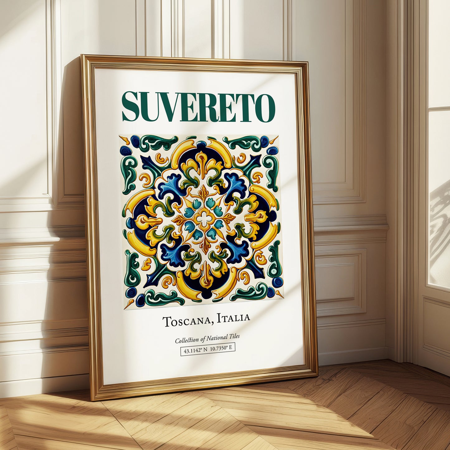 Suvereto, Italy – Travel Poster, styled in a charming Paris street view