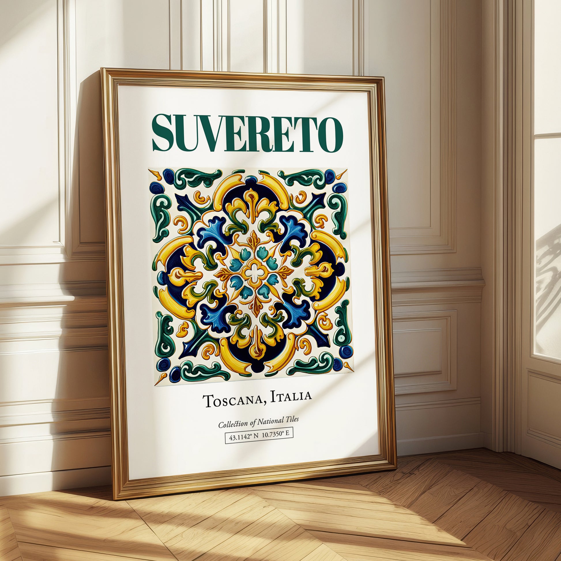 Suvereto, Italy – Travel Poster, styled in a charming Paris street view