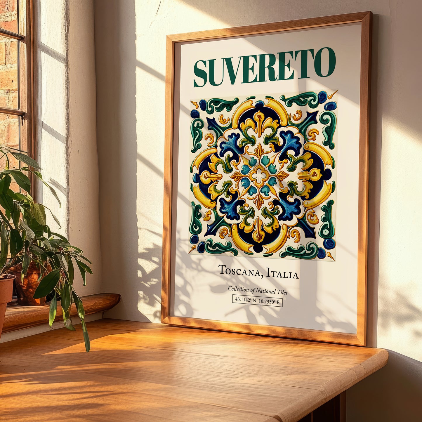 Suvereto, Italy – Travel Poster, clean layout with no caption