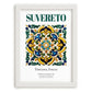 Suvereto, Italy – Travel Poster, placed in minimal white frame