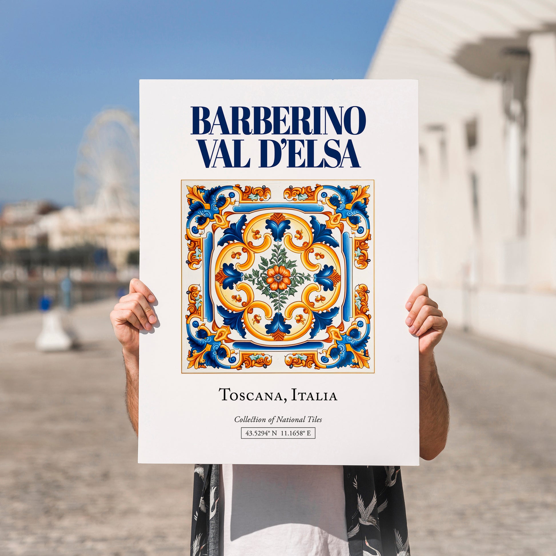 Barberino Val d'Elsa, Italy – Travel Wall Decor, no-text version framed in wood