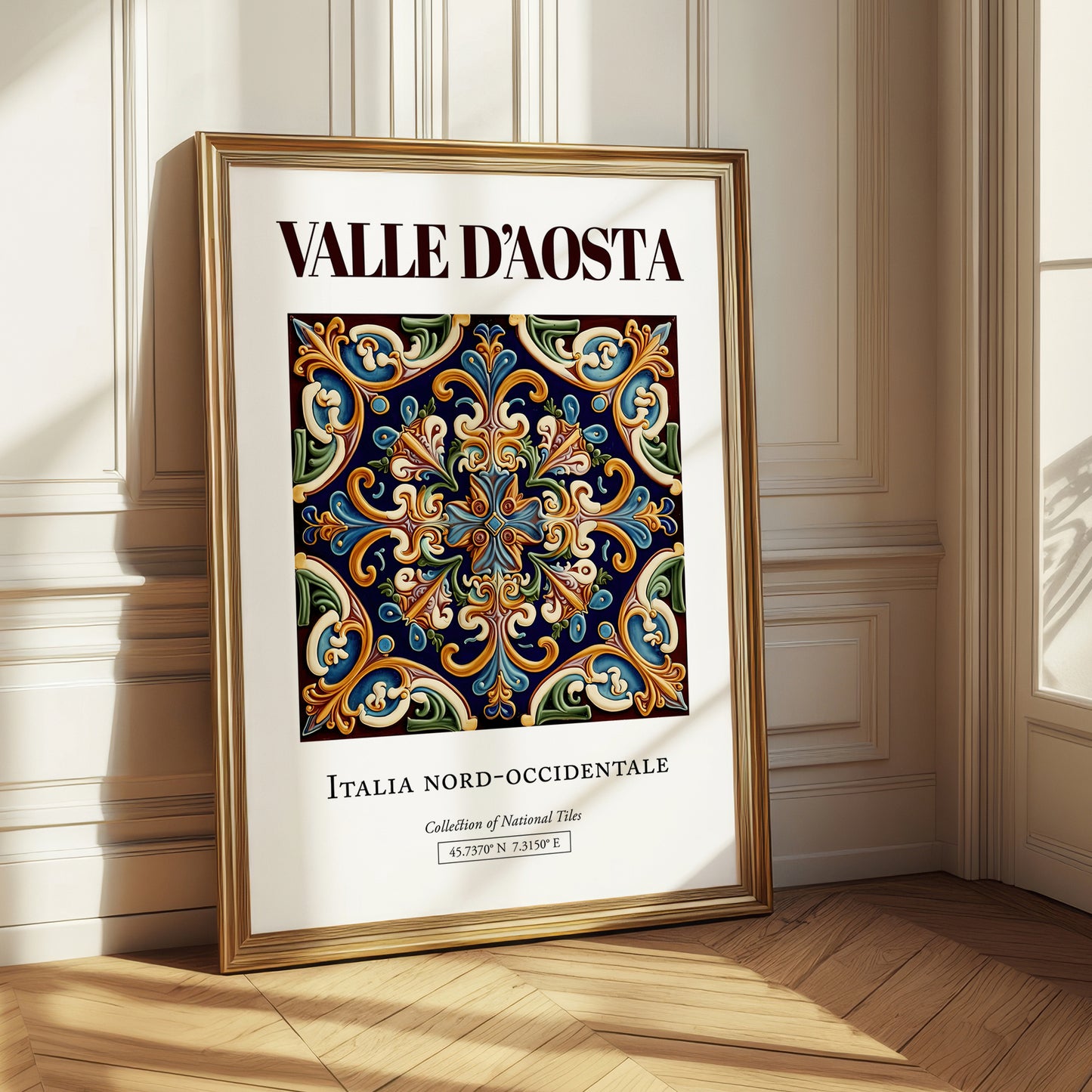 Valle d'Aosta, Italy – Travel Poster, styled in a charming Paris street view