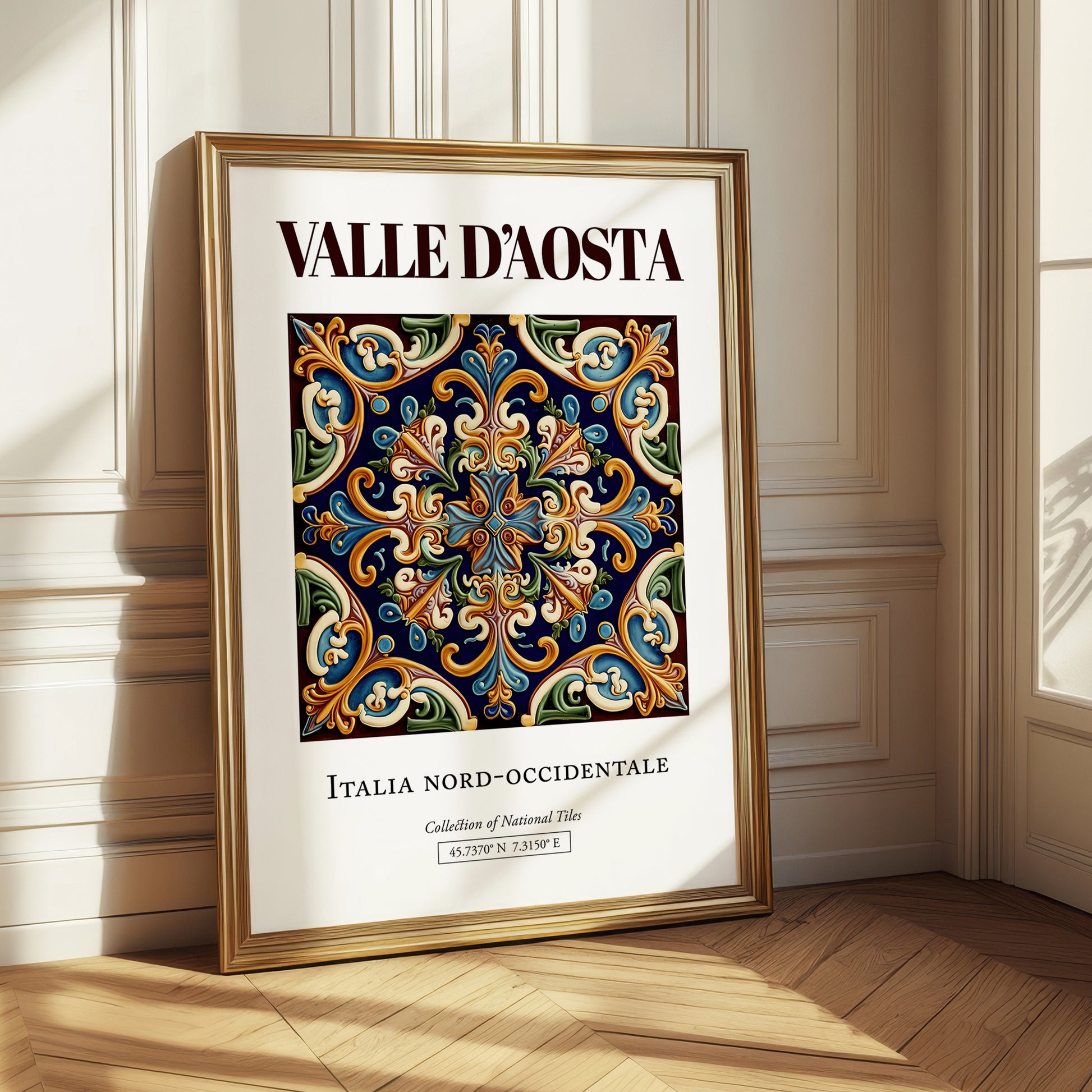 Valle d'Aosta, Italy – Travel Poster, styled in a charming Paris street view