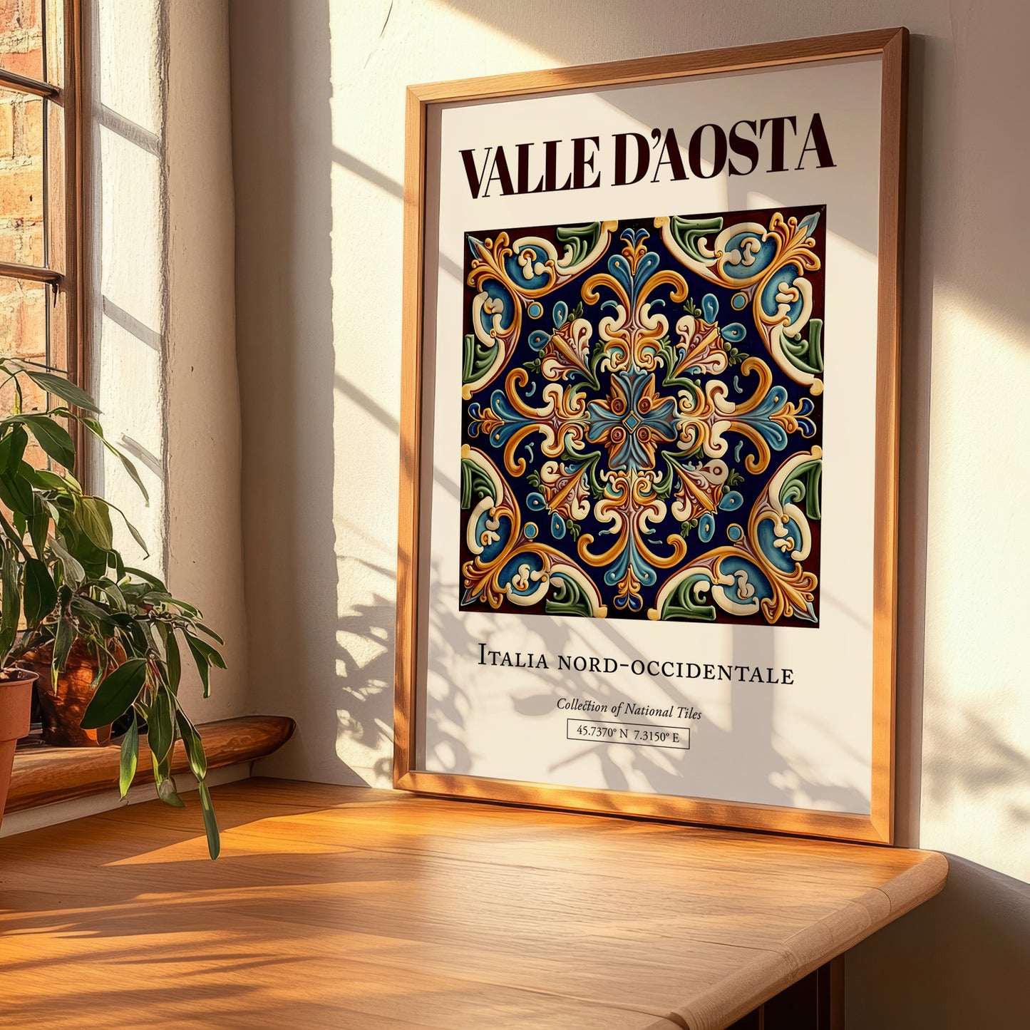 Valle d'Aosta, Italy – Travel Poster, clean layout with no caption