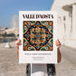 Valle d'Aosta, Italy – Travel Poster, no-text version framed in wood