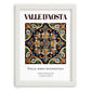Valle d'Aosta, Italy – Travel Poster, placed in minimal white frame