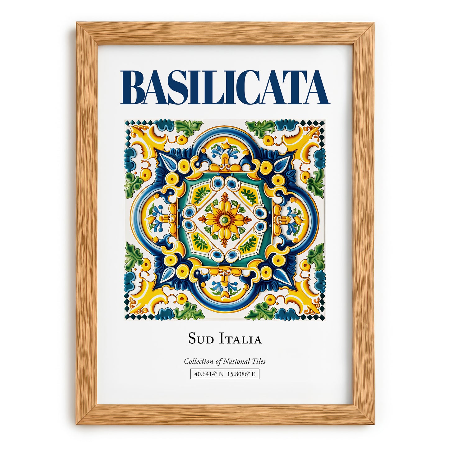 Basilicata, Italy – Travel Wall Decor, set in oak frame