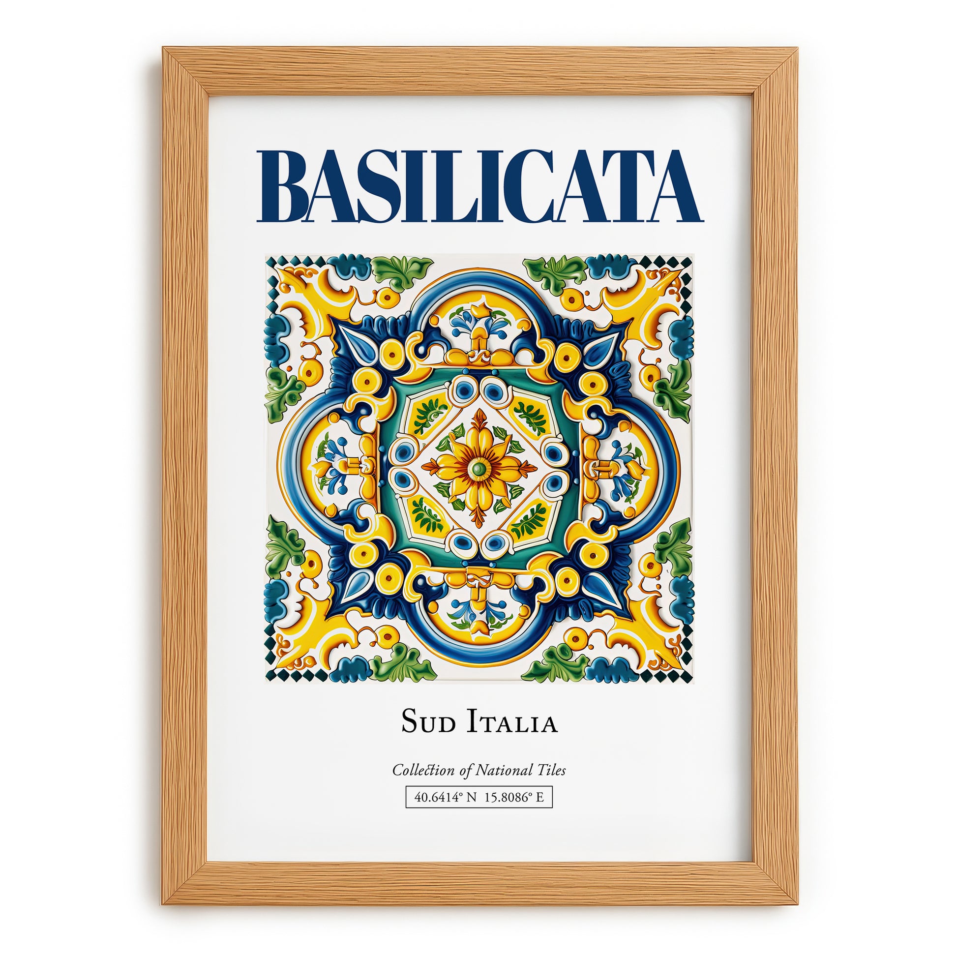 Basilicata, Italy – Travel Wall Decor, set in oak frame