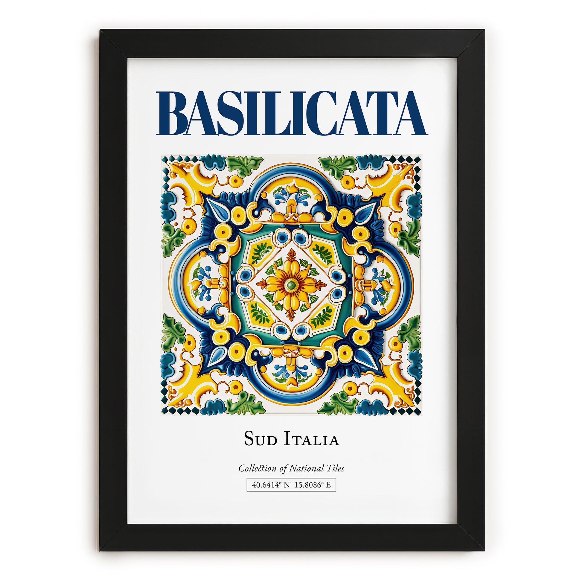 Basilicata, Italy – Travel Wall Decor, in sleek black frame