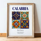Calabria, Italy – Travel Print, in wooden frame leaning on the floor