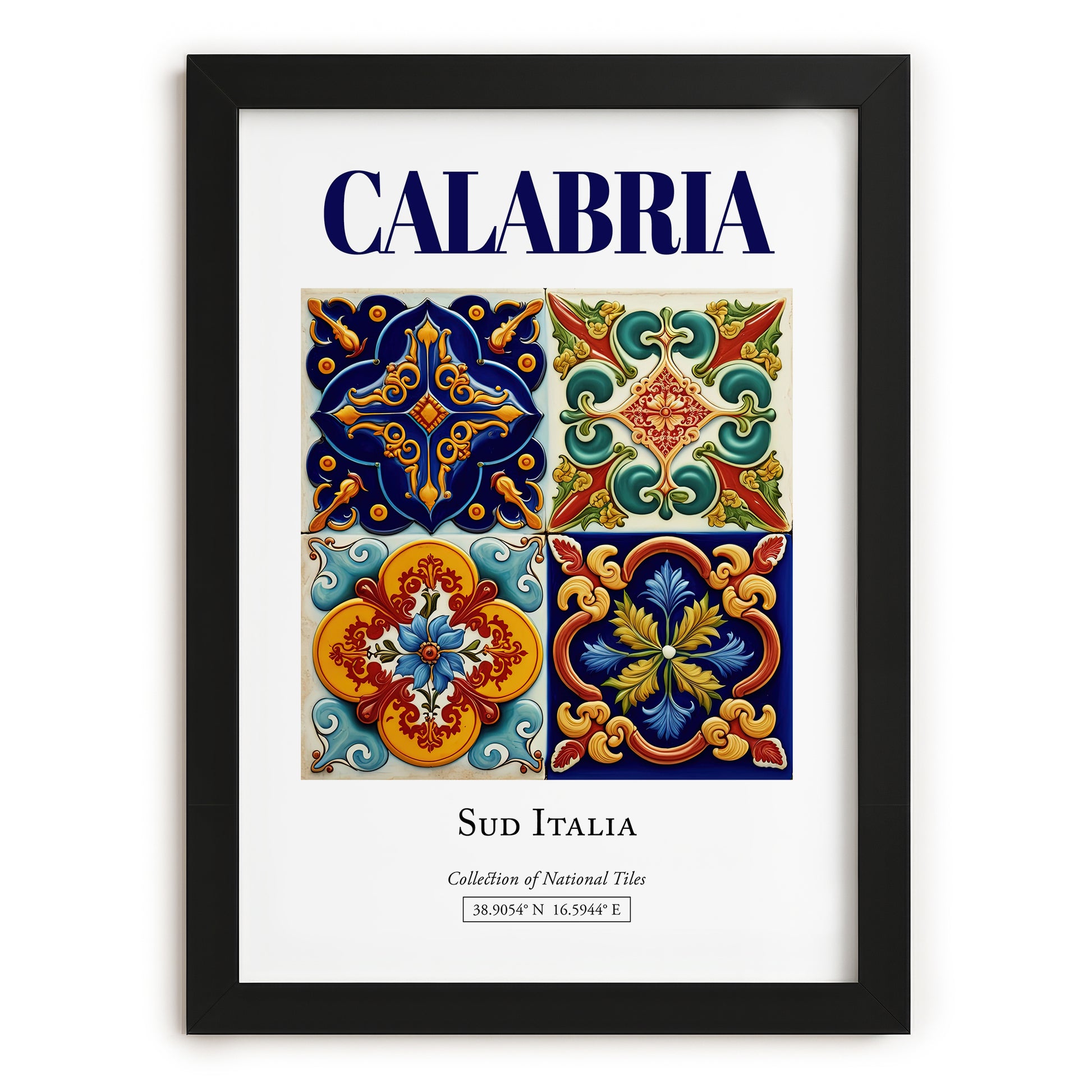 Calabria, Italy – Travel Print, in sleek black frame