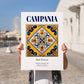Campania, Italy – Global Cities Wall Print, no-text version framed in wood