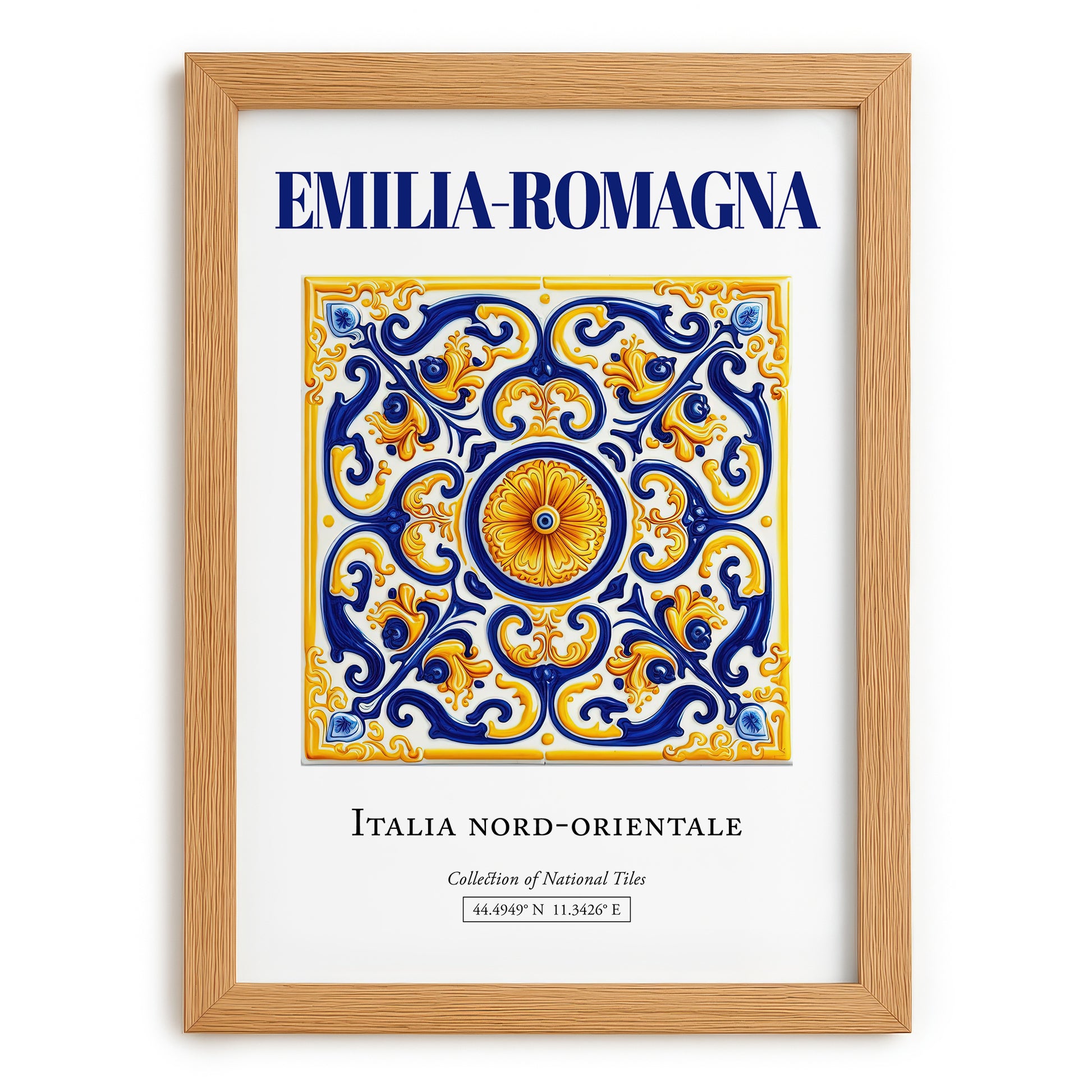 Emilia-Romagna, Italy – Travel Wall Art, set in oak frame