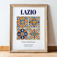 Lazio, Italy – Travel Wall Art, in wooden frame leaning on the floor