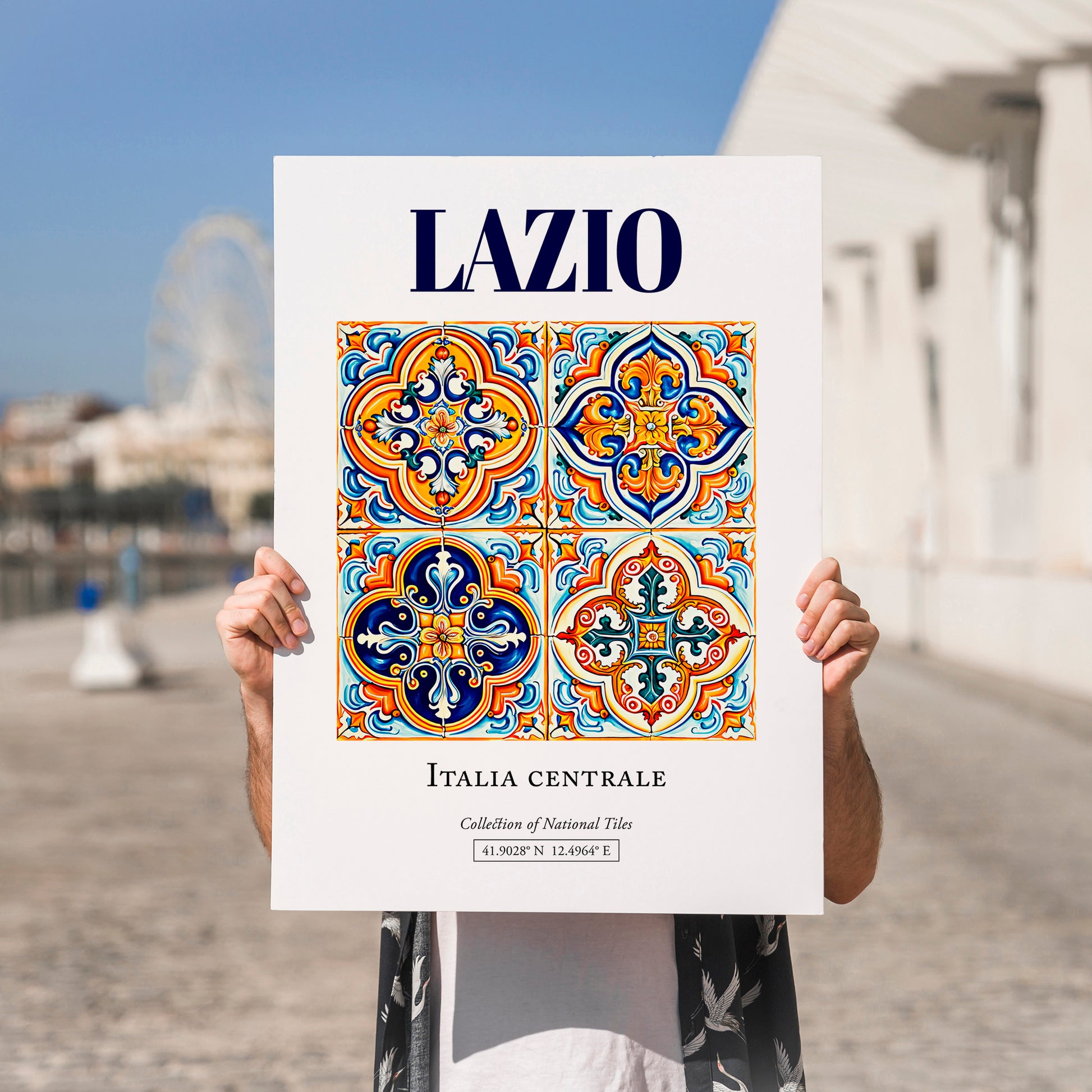 Lazio, Italy – Travel Wall Art, no-text version framed in wood