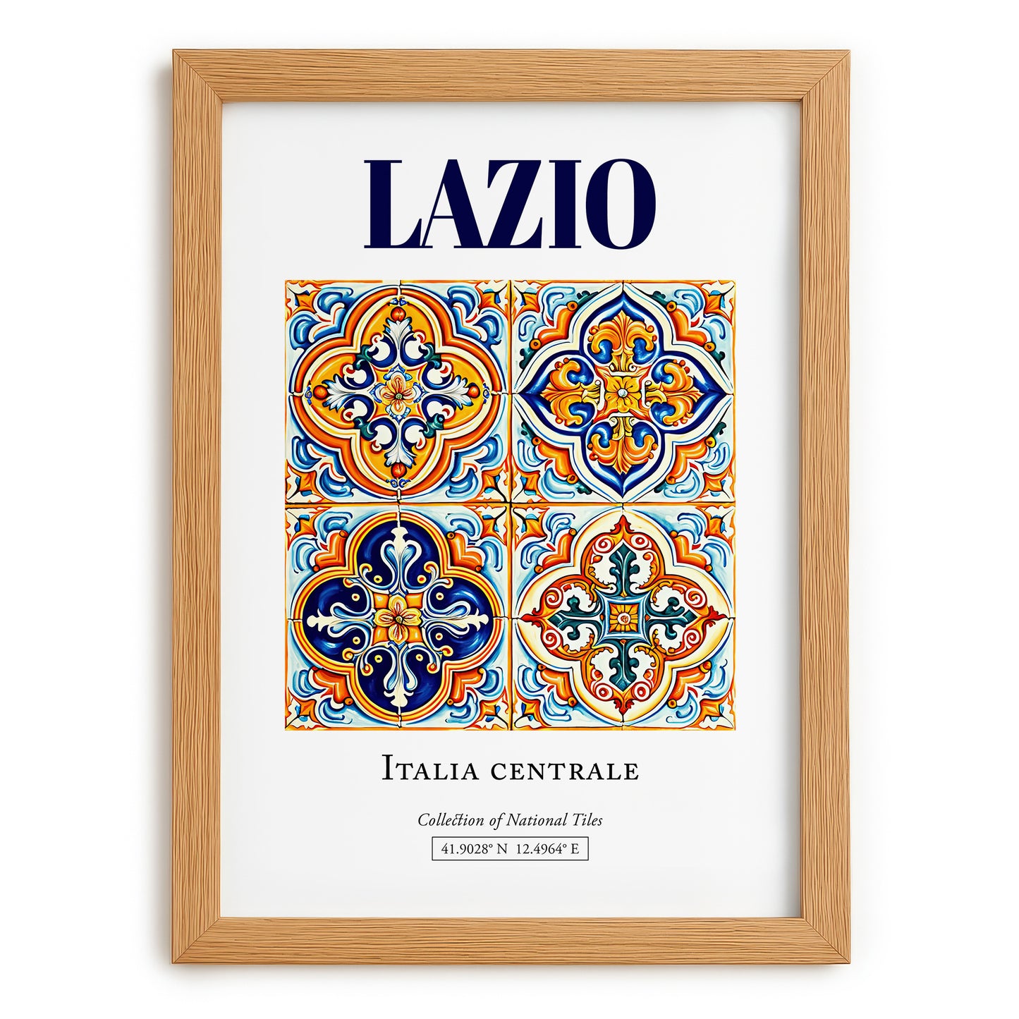 Lazio, Italy – Travel Wall Art, set in oak frame