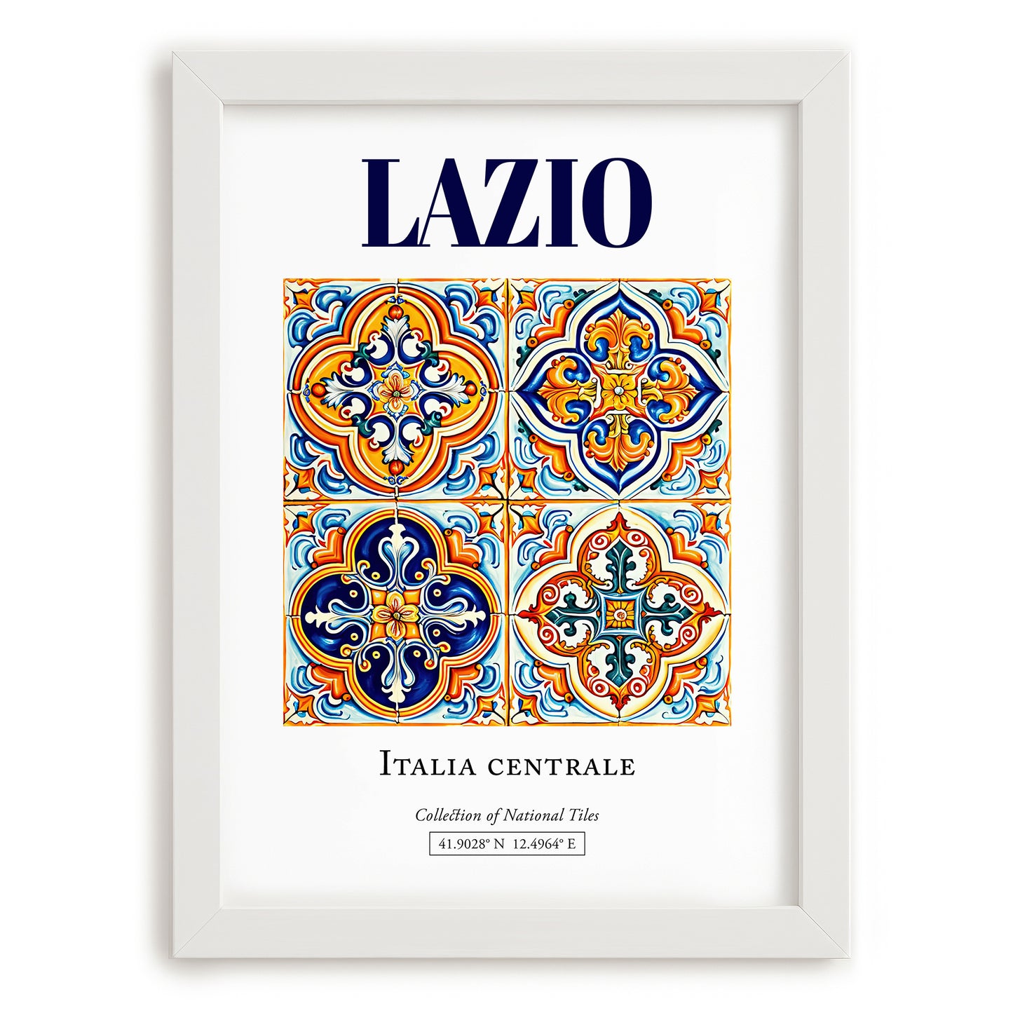 Lazio, Italy – Travel Wall Art, placed in minimal white frame