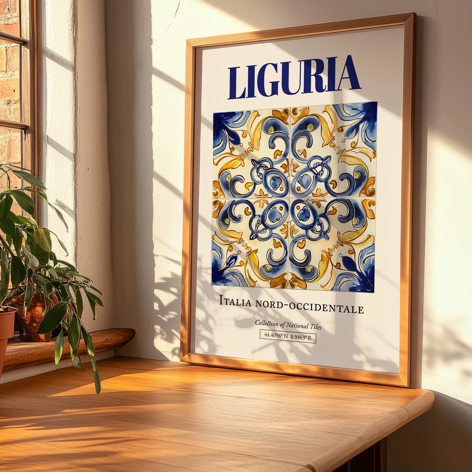 Liguria, Italy – Cityscape Wall Art, clean layout with no caption