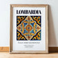 Lombardia (Lombardy), Italy – Travel Wall Art, in wooden frame leaning on the floor