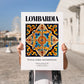Lombardia (Lombardy), Italy – Travel Wall Art, no-text version framed in wood