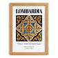 Lombardia (Lombardy), Italy – Travel Wall Art, set in oak frame