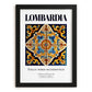 Lombardia (Lombardy), Italy – Travel Wall Art, in sleek black frame