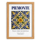 Piemonte (Piedmont), Italy – Travel Wall Decor, set in oak frame