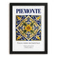 Piemonte (Piedmont), Italy – Travel Wall Decor, in sleek black frame
