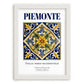 Piemonte (Piedmont), Italy – Travel Wall Decor, placed in minimal white frame