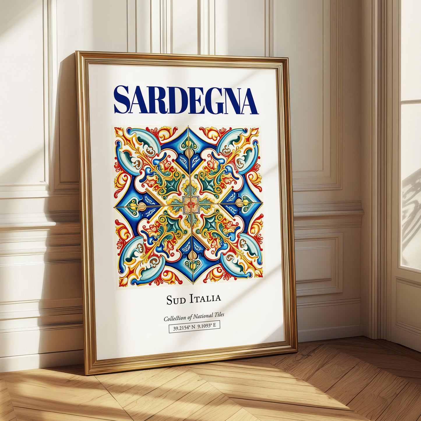 Sardegna (Sardinia), Italy – Travel Print, styled in a charming Paris street view