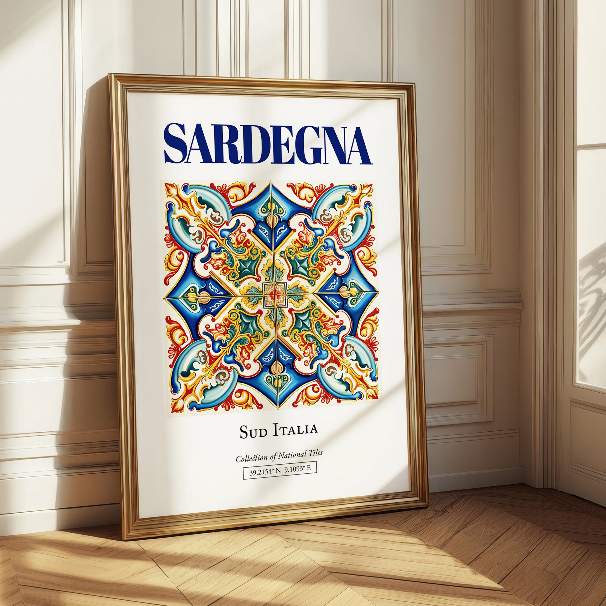 Sardegna (Sardinia), Italy – Travel Print, styled in a charming Paris street view