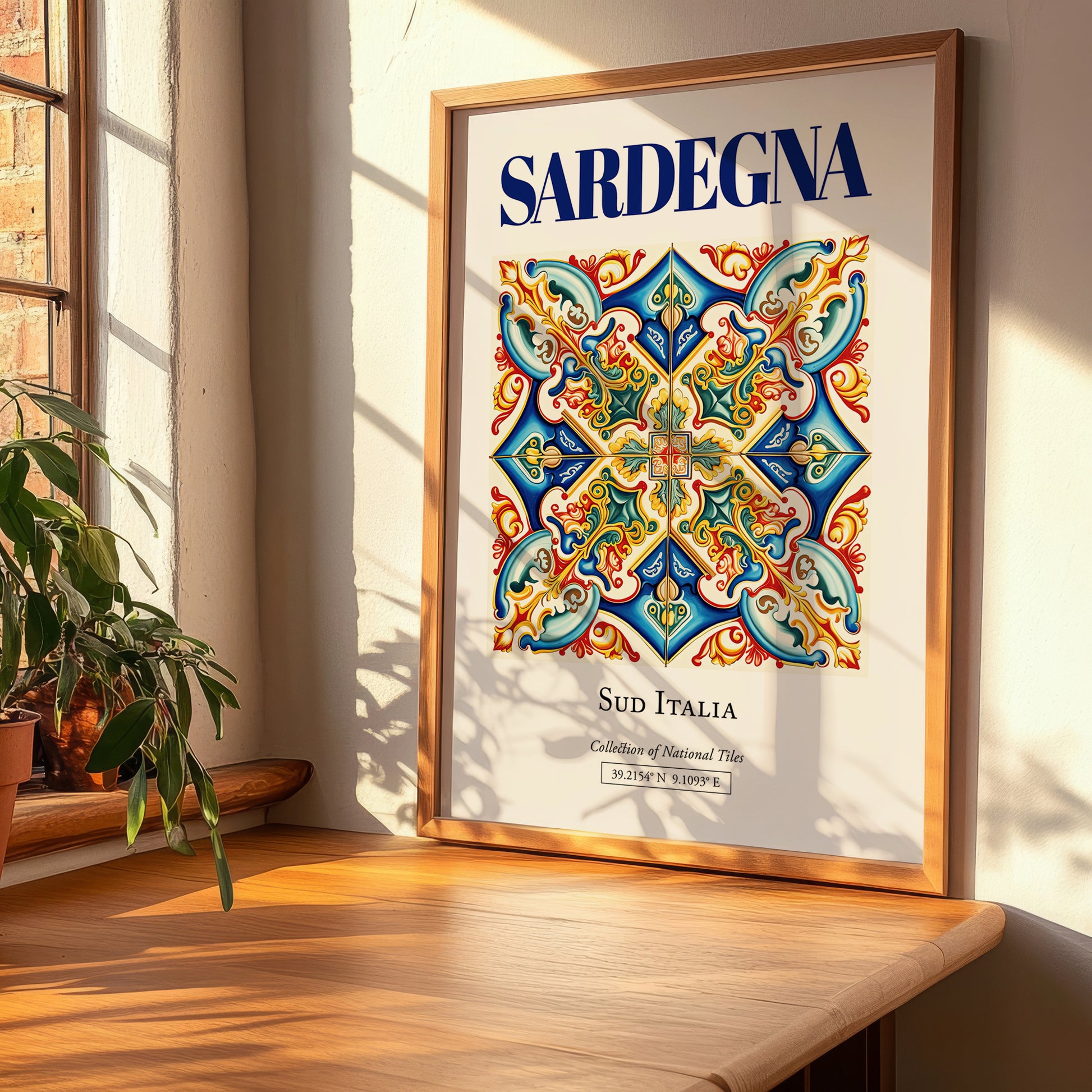 Sardegna (Sardinia), Italy – Travel Print, clean layout with no caption