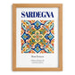 Sardegna (Sardinia), Italy – Travel Print, set in oak frame