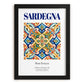 Sardegna (Sardinia), Italy – Travel Print, in sleek black frame