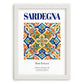 Sardegna (Sardinia), Italy – Travel Print, placed in minimal white frame