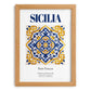 Sicilia (Sicily), Italy – Travel Wall Art, set in oak frame